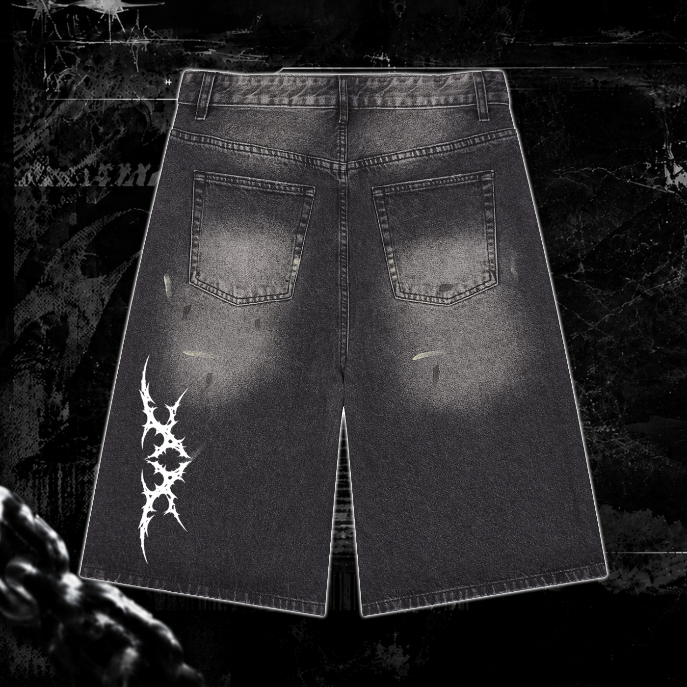 Cross & Chaos Denim Shorts