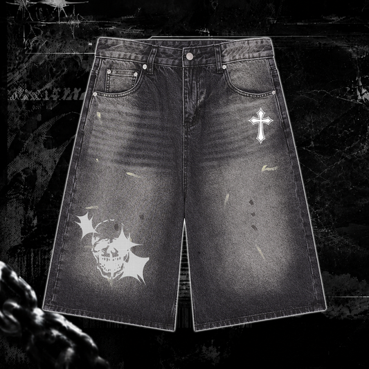 Cross & Chaos Denim Shorts